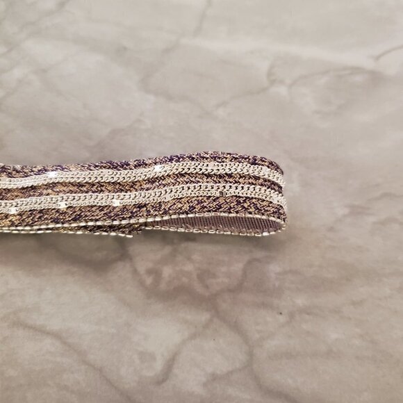 ✨ Stella and Dot Ribbon Fabric Chain Statement Choker Necklace ✨ - Picture 5 of 15